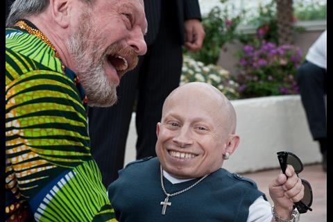 (L-R) Director Terry Gilliam and actor Verne Troyer at the photo call of "The Imaginarium Of Doctor Parnassus" at the 62nd Cannes Film Festival in Cannes
